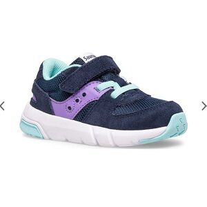 NWOT- Kids Saucony sneakers navy/purple/mint green